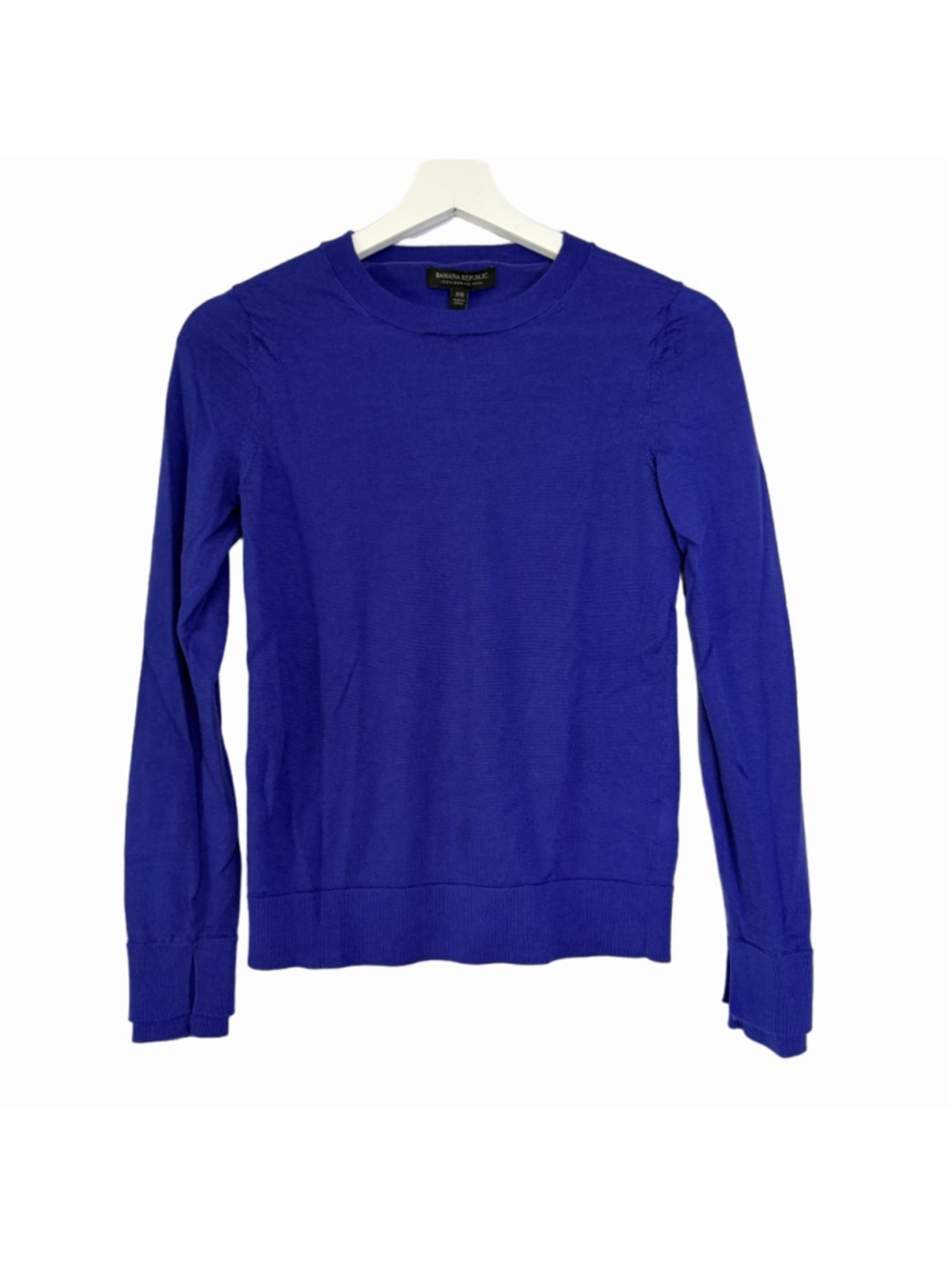 Banana Republic Blue Merino Wool Crew Neck Sweater Women's Size XS